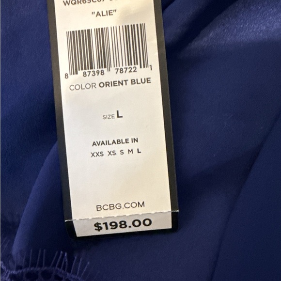BCBGMaxAzria Alie Sleeveless A-LIne  Mini OreintBlue Dress MSRP $198 Size L, NWT - Picture 6 of 8